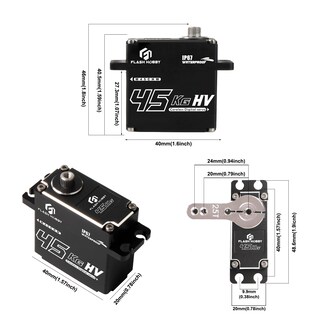 Foto 4 | Foto 4 | Engranaje Completamente Metálico Servo Flash Hobby De 45 Kg Sin Núcleo De Alto Par - Venta Internacional.