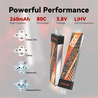 Foto 3 | Foto 3 | Batería Lipo Betafpv Lava 1s 260 Mah 3 8 V 80 V Lihv Con Bt2.0 - Venta Internacional.