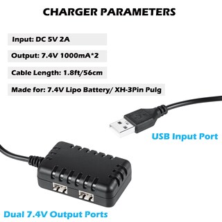 Foto 2 | Foto 2 | Cable De Carga Urgenex 2s 7 4 V 1 A Usb 1 A 2 Para Coche Rc Scx24 - Venta Internacional.