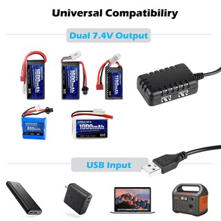 Foto 3 | Foto 3 | Cable De Carga Urgenex 2s 7 4 V 1 A Usb 1 A 2 Para Coche Rc Scx24 - Venta Internacional.