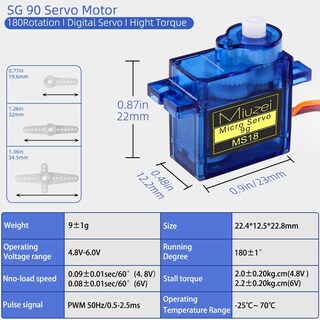Foto 3 | Foto 3 | Microservomotor Miuzei Sg90 Metal Gear De 9 G Para Arduino Paquete De 10 - Venta Internacional.