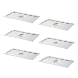Cubierta Para Sartenes De Hotel Hecmac De Acero Inoxidable Tamaño Completo Paquete De 6 - Venta Internacional.