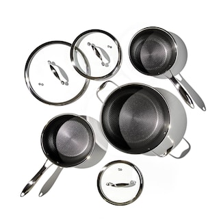 Foto 2 | Foto 2 | Juego De Ollas Hexclad Hybrid Antiadherente De 6 Piezas Con Salvamanteles Y Tapas - Venta Internacional.