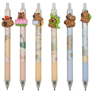 Foto 1 | Foto 1 | Bolígrafos De Gel Maydahui Capybara Rollerball De 0 5 Mm 6 Unidades - Venta Internacional.