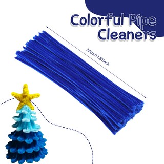 Foto 2 | Foto 2 | Limpiapipas Zxiixz 100 Unidades Tallos De Chenilla Hechos A Mano Azules - Venta Internacional.