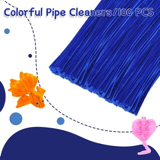 Foto 3 | Foto 3 | Limpiapipas Zxiixz 100 Unidades Tallos De Chenilla Hechos A Mano Azules - Venta Internacional.