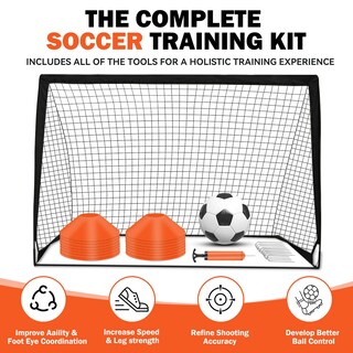 Foto 5 | Foto 5 | Portería De Fútbol Fololicx De 6 X 4 Pies Para Niños Con Balón De Fútbol Y Conos - Venta Internacional.