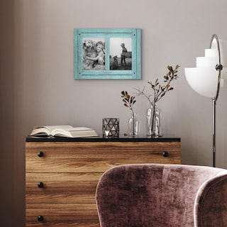 Foto 7 | Foto 7 | Marco De Fotos Americano Plano Con Bisagras 5 X 7 Pulgadas Doble Azul Turquesa - Venta Internacional.