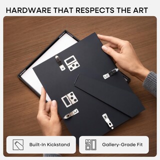 Foto 6 | Foto 6 | Marco De Fotos Homeforia 8x8 De Metal Negro Con Vidrio Templado - Venta Internacional.