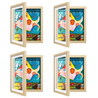 Foto 1 | Foto 1 | Marco De Arte Infantil Afeion Paquete De 4 Unidades Cambiable Madera Veteada De 20 X 26 Cm - Venta Internacional.