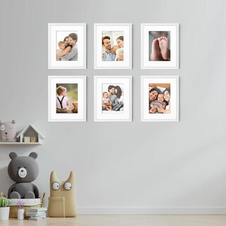 Foto 5 | Foto 5 | Set De 6 Marcos De Fotos Lbecua 8 X 10 Cm (20 X 25 Cm) Color Blanco - Venta Internacional.