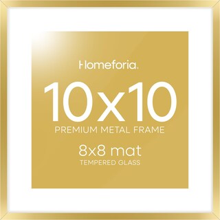 Foto 1 | Foto 1 | Marco De Fotos Homeforia Square 10x10 Con Marco Dorado - Venta Internacional.