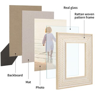 Foto 5 | Foto 5 | Marco De Fotos Takfot Boho Rattan Decor 13x18 Cm Para Pared/mesa - Venta Internacional.