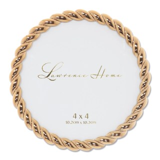 Foto 1 | Foto 1 | Marco De Fotos Lawrence Frames Rope Design 4x4 Redondo Dorado - Venta Internacional.