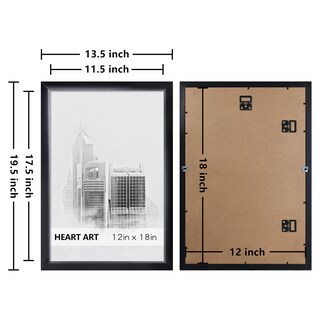 Foto 3 | Foto 3 | Marco Para Póster Heart  12 X 18 Cm  Madera Negra Y Plástico  Paquete De 4 - Venta Internacional.