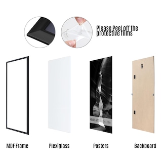 Foto 4 | Foto 4 | Marco Para Póster Heart  12 X 18 Cm  Madera Negra Y Plástico  Paquete De 4 - Venta Internacional.