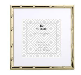 Foto 6 | Foto 6 | Marco De Fotos Yipinyin De Metal Cuadrado De 6 X 6 Pulgadas Con Tapete Juego De 2 - Venta Internacional.