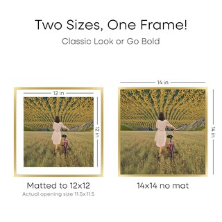 Foto 3 | Foto 3 | Marco De Fotos Homeforia Gold Metal 14x14 Con Vidrio Templado - Venta Internacional.