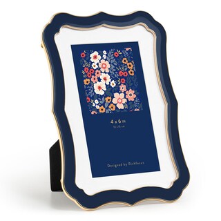 Foto 1 | Foto 1 | Marco De Fotos Richfocus De 4 X 6 Pulgadas Esmaltado Con Vidrio Templado Hd Color Azul Marino - Venta Internacional.