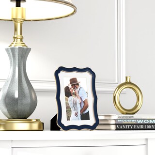 Foto 2 | Foto 2 | Marco De Fotos Richfocus De 4 X 6 Pulgadas Esmaltado Con Vidrio Templado Hd Color Azul Marino - Venta Internacional.