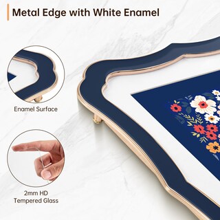 Foto 3 | Foto 3 | Marco De Fotos Richfocus De 4 X 6 Pulgadas Esmaltado Con Vidrio Templado Hd Color Azul Marino - Venta Internacional.