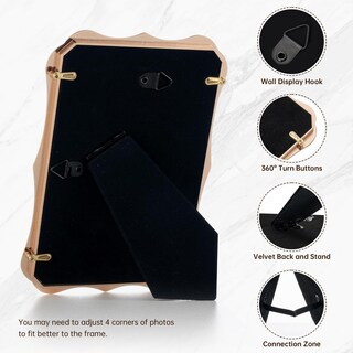 Foto 6 | Foto 6 | Marco De Fotos Richfocus De 4 X 6 Pulgadas Esmaltado Con Vidrio Templado Hd Color Azul Marino - Venta Internacional.