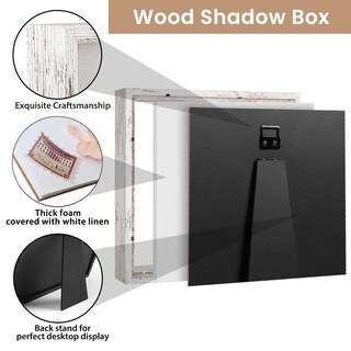 Foto 3 | Foto 3 | Marco Shadow Box Califortree De 8 X 8 Cm Con Parte Trasera De Lino Suave 2 Unidades - Venta Internacional.