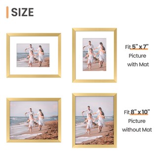 Foto 5 | Foto 5 | Set De 5 Marcos Para Fotos Upsimples Color Dorado 8 X 10 Cm Con Tapete 5 X 7 Cm - Venta Internacional.