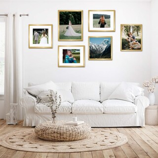 Foto 7 | Foto 7 | Set De 5 Marcos Para Fotos Upsimples Color Dorado 8 X 10 Cm Con Tapete 5 X 7 Cm - Venta Internacional.