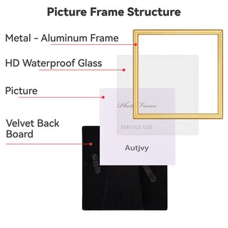 Foto 3 | Foto 3 | Marco De Fotos Autjvy De Aluminio Dorado Mate 5 X 5 Unidades - Venta Internacional.