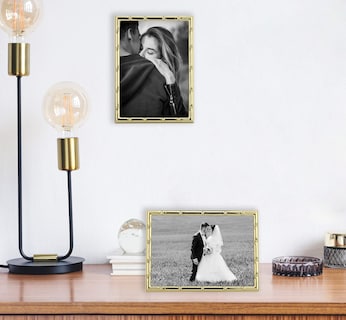 Foto 4 | Foto 4 | Marco De Fotos Yipinyin Metal  5 X 7 Pulgadas  Bambú Dorado  Paquete De 2 - Venta Internacional.