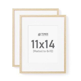 Foto 1 | Foto 1 | Marco De Fotos Tones Frame Design 11 X 14 De Madera Natural Con Tapete De 8 X 10 - Venta Internacional.