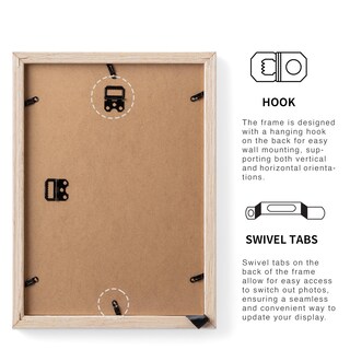 Foto 4 | Foto 4 | Marco De Fotos Tones Frame Design 11 X 14 De Madera Natural Con Tapete De 8 X 10 - Venta Internacional.