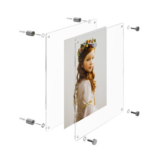 Foto 5 | Foto 5 | Marco De Fotos Niubee De 8 X 8 Pulgadas Acrílico Transparente Soporte De Pared Flotante - Venta Internacional.