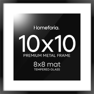 Foto 1 | Foto 1 | Marco De Fotos Homeforia 10x10 De Metal Negro Con Vidrio Templado - Venta Internacional.