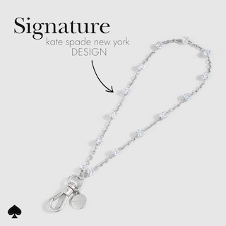 Foto 2 | Foto 2 | Colgante Para Teléfono Kate Spade New York Dazzle Chain Plateado - Venta Internacional.