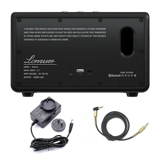 Foto 7 | Foto 7 | Altavoz Bluetooth Lonzuer Retro De Madera Con Batería De 10000 Mah Y 80 W - Venta Internacional.