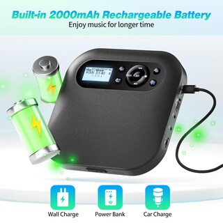 Foto 4 | Foto 4 | Reproductor De Cd Portátil Desobry Bluetooth Con Altavoces Y Pantalla Lcd - Venta Internacional.