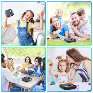 Foto 7 | Foto 7 | Reproductor De Cd Portátil Desobry Bluetooth Con Altavoces Y Pantalla Lcd - Venta Internacional.