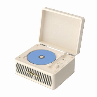 Foto 1 | Foto 1 | Reproductor De Cd Portátil Whatplus Bluetooth 5.2 Recargable Blanco Vintage - Venta Internacional.