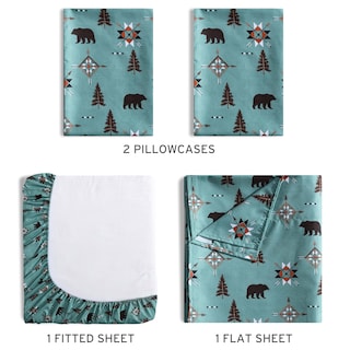 Foto 4 | Foto 4 | Juego De Sábanas Beatrice Home Fashions Cozy Cabin Queen - Venta Internacional.