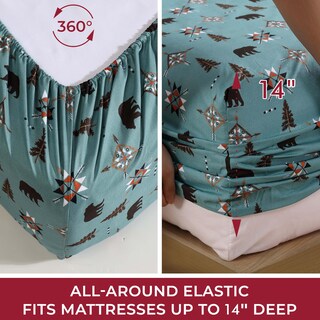 Foto 5 | Foto 5 | Juego De Sábanas Beatrice Home Fashions Cozy Cabin Queen - Venta Internacional.