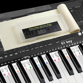 Foto 1 | Foto 1 | Etiquetas Adhesivas De Piano Con Notas Y Guía Para Teclado Digital De 61 Teclas - Venta Internacional.