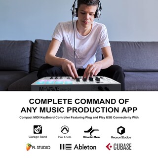 Foto 2 | Foto 2 | Controlador De Teclado Midi M-wave De 25 Teclas Con Tambores Bluetooth - Venta Internacional.