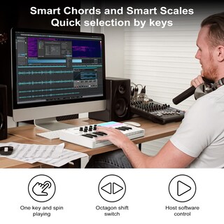 Foto 4 | Foto 4 | Controlador De Teclado Midi M-wave De 25 Teclas Con Tambores Bluetooth - Venta Internacional.