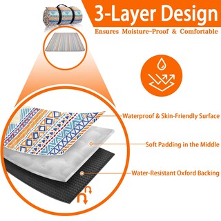 Foto 2 | Foto 2 | Manta De Pícnic Py Super Mode Extra Grande Impermeable 210 X 200 Cm - Venta Internacional.