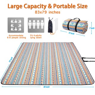 Foto 3 | Foto 3 | Manta De Pícnic Py Super Mode Extra Grande Impermeable 210 X 200 Cm - Venta Internacional.