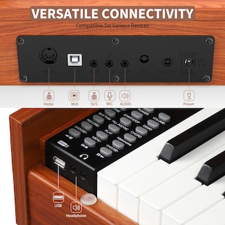 Foto 7 | Foto 7 | Piano Digital Fgfdkhge De 88 Teclas Con Triple Pedal - Venta Internacional.