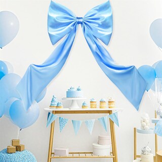 Foto 5 | Foto 5 | Cinta Decorativa Con Lazo  Color Azul Satinado  60 X 105 Cm - Venta Internacional.