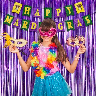 Foto 7 | Foto 7 | Telón De Fondo Para Fiestas Con Diseño De Malla Greatril Color Morado 1 M X 2 5 M Paquete De 2 - Venta Internacional.